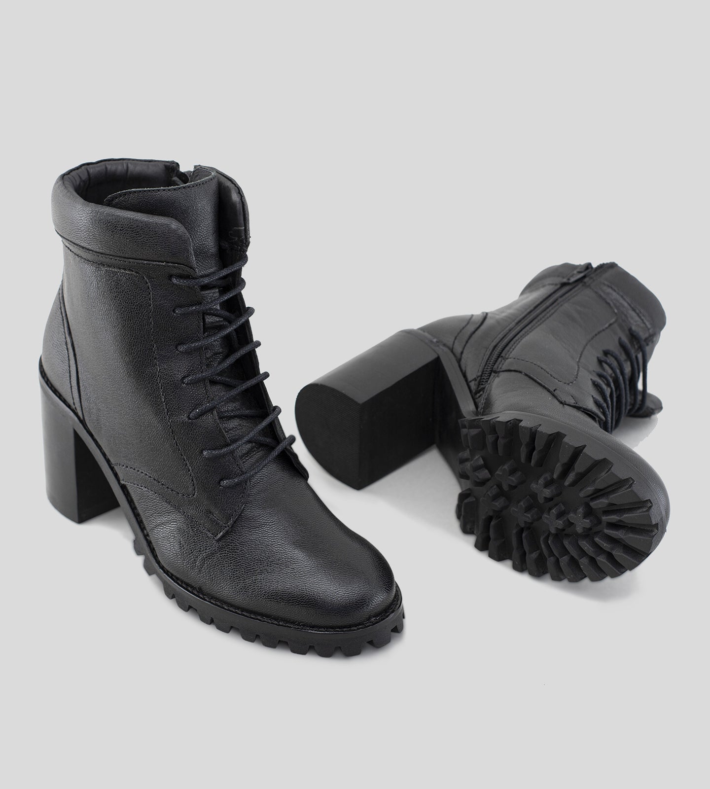 Coturno Couro Preto