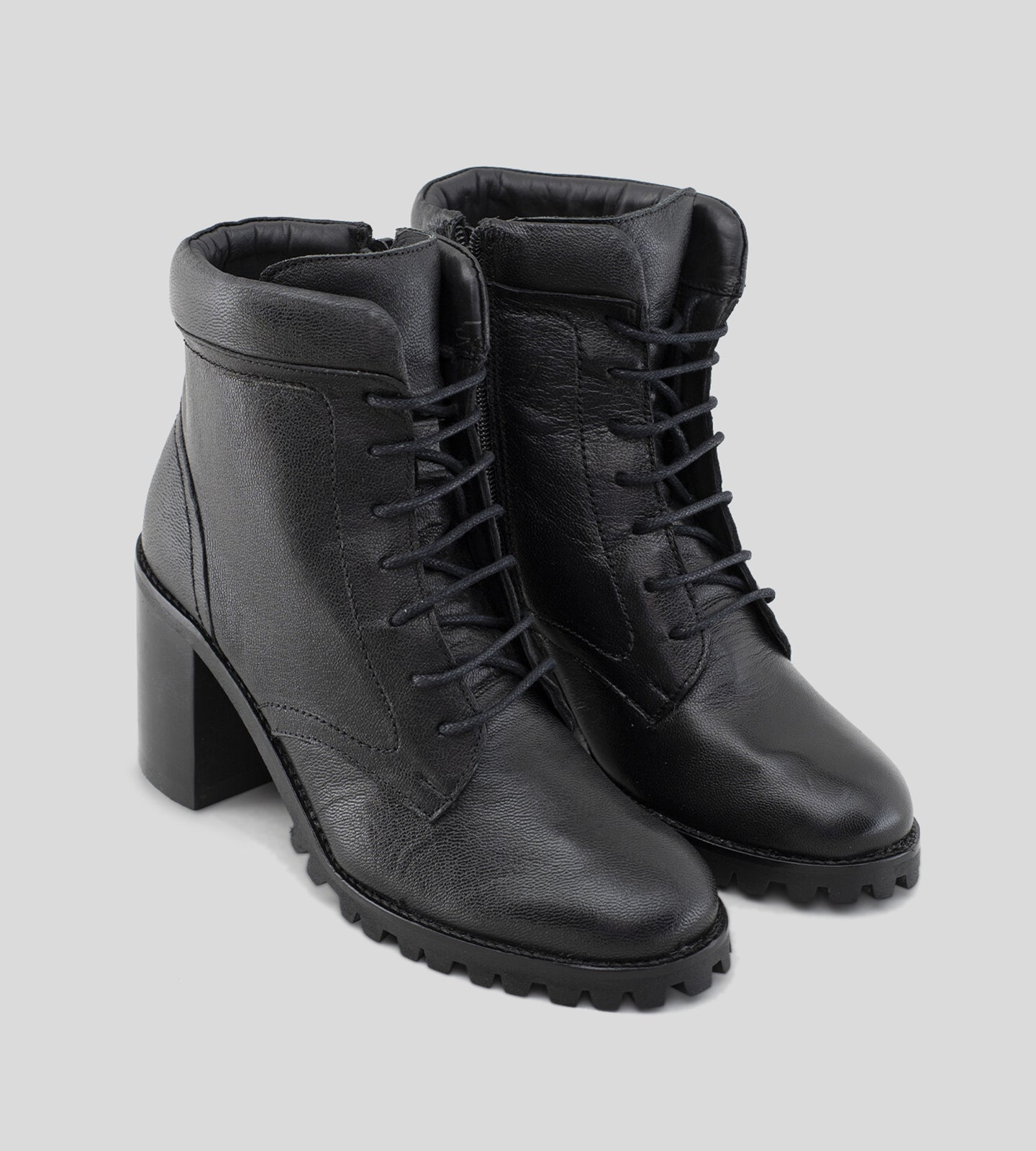 Coturno Couro Preto