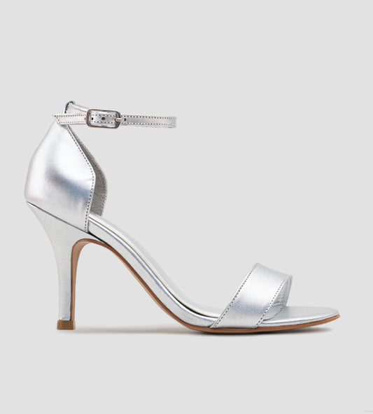 Sandália Festa Gisele Couro Prata