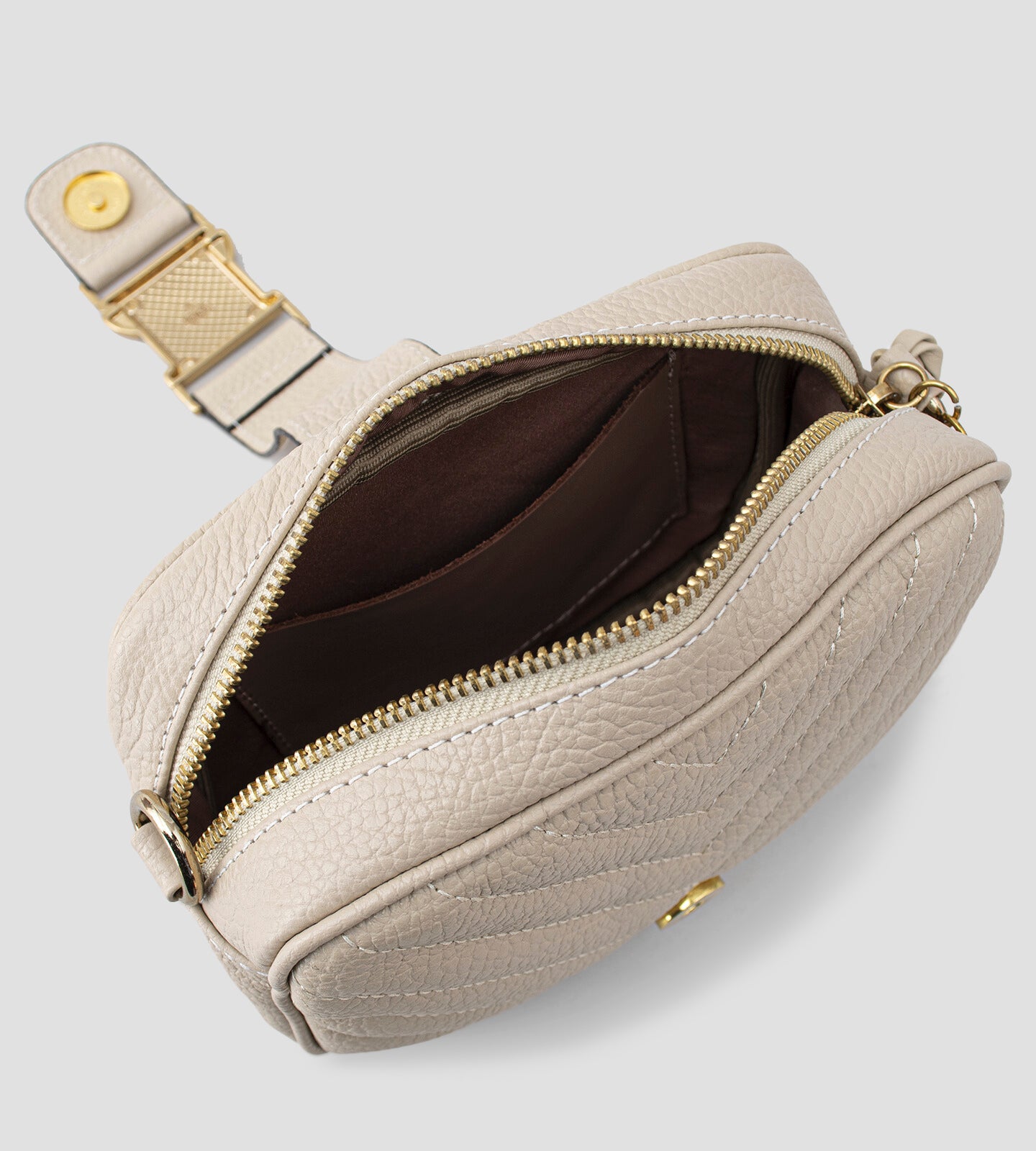 Handbag Matelassê Couro Off White
