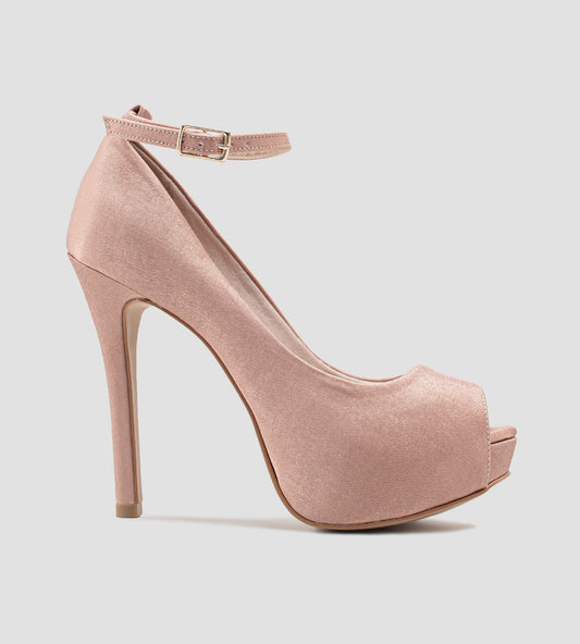Peep Toe Festa Velvet Nude CBK