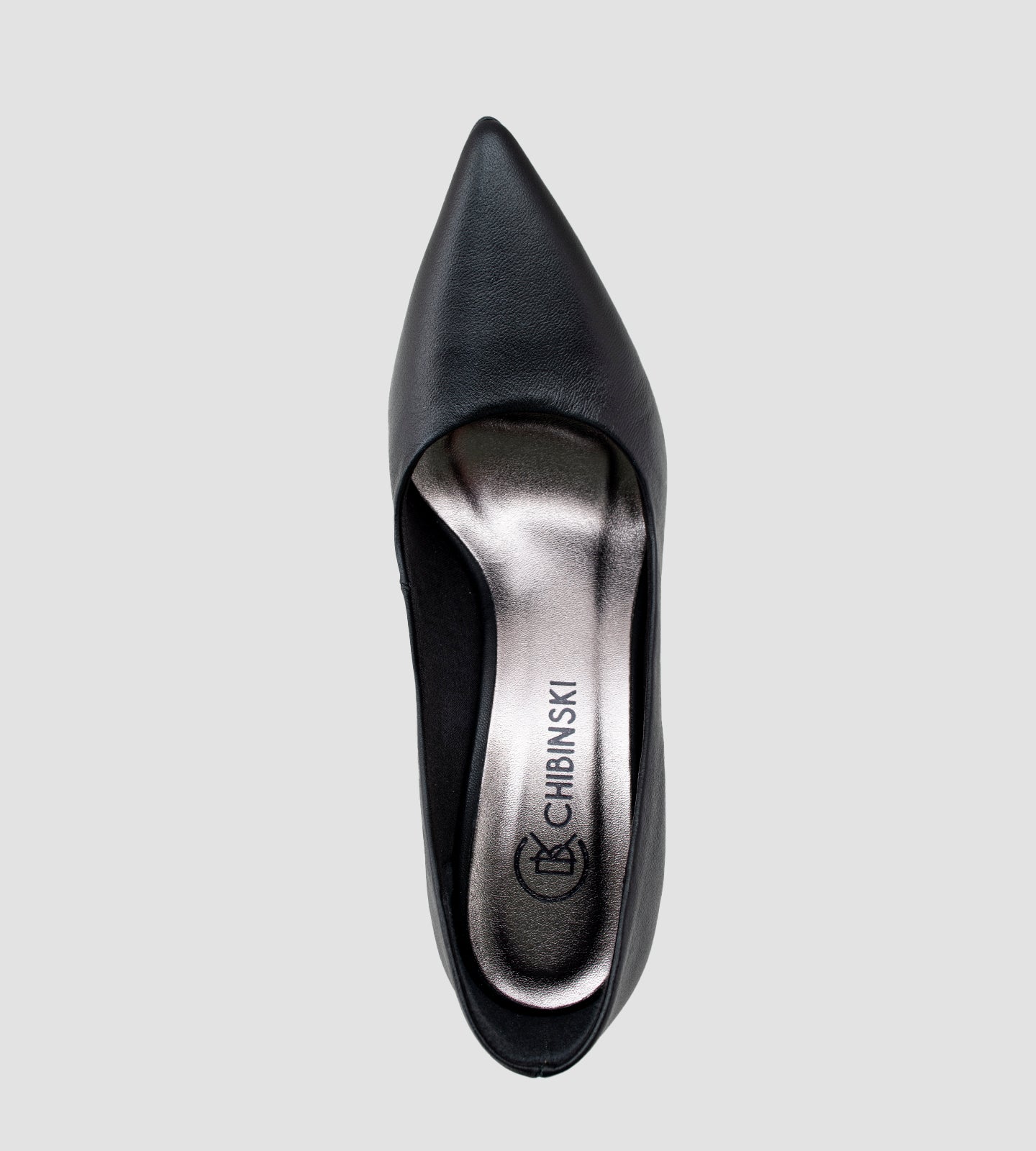 Scarpin Salto Bloco Couro Preto
