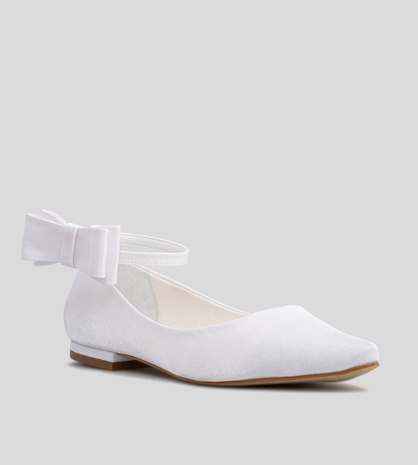 Sapatilha Noiva Velvet Branco Com Laço