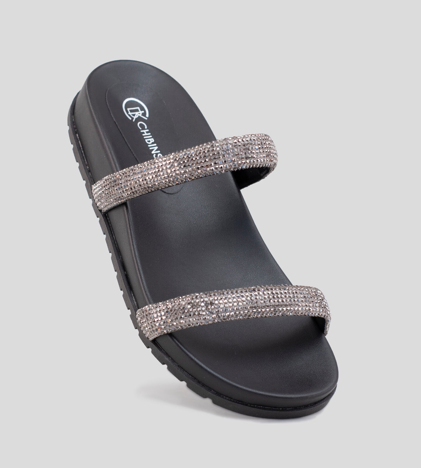 Slide Preto Com Strass CBK
