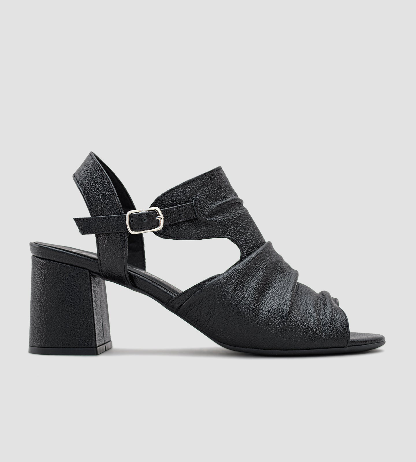Sandália Ankle Boot Feminina Couro Preto