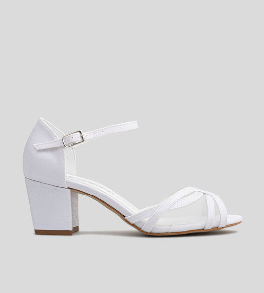 Sandália Noiva Tela Velvet Branco