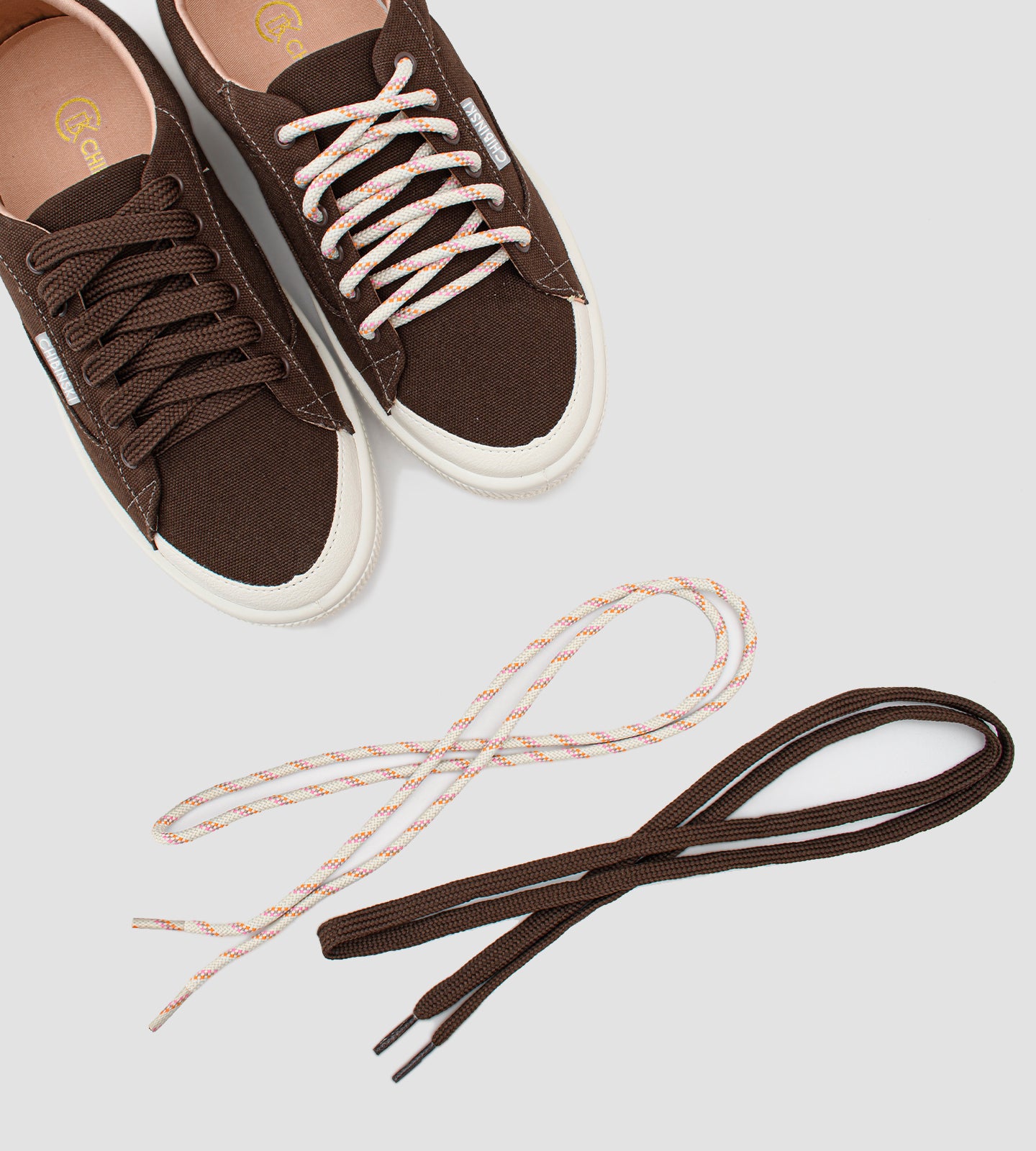 Tênis Casual Feminino Tecido Marrom
