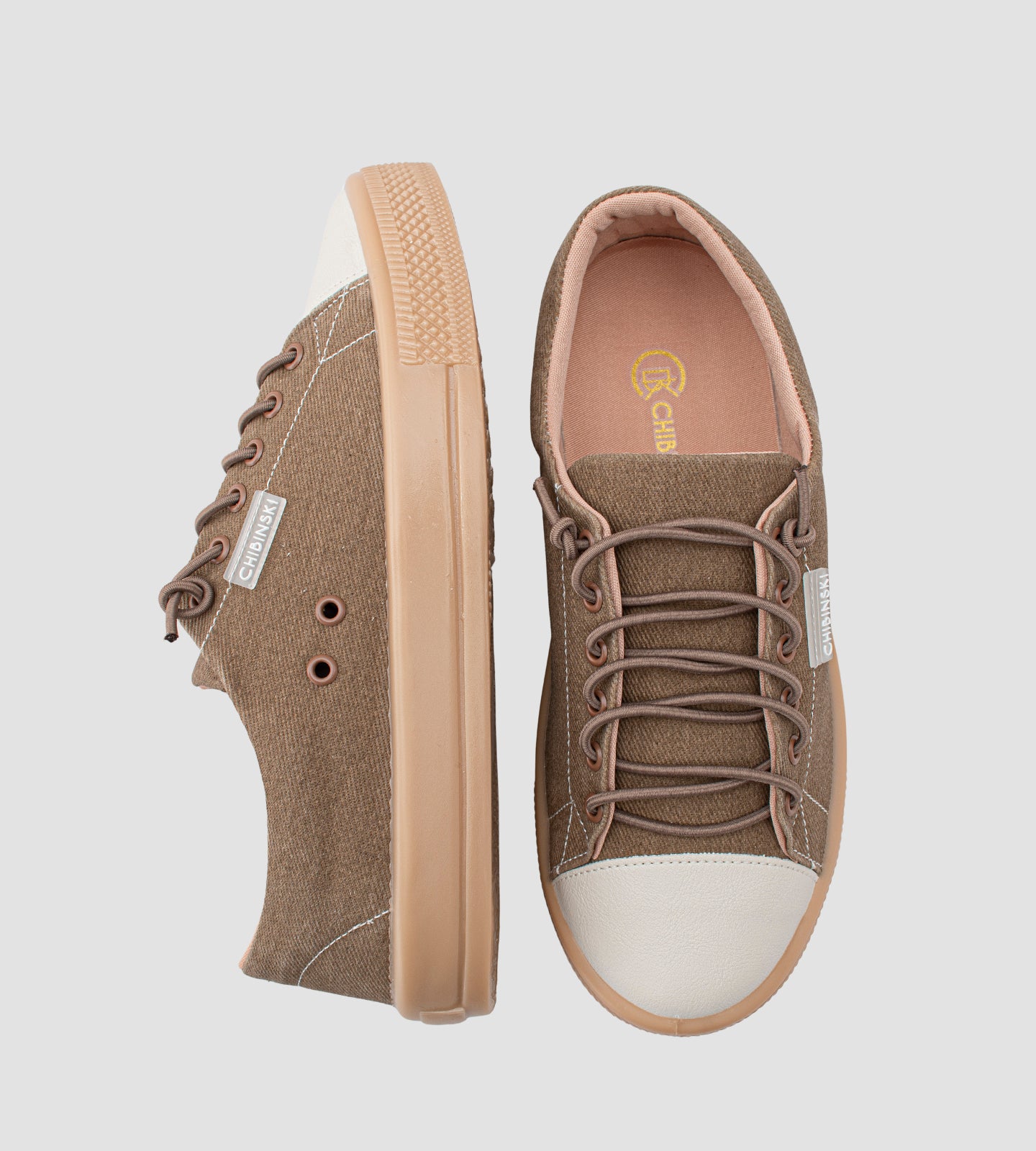 Tênis Feminino Casual Tecido Marrom
