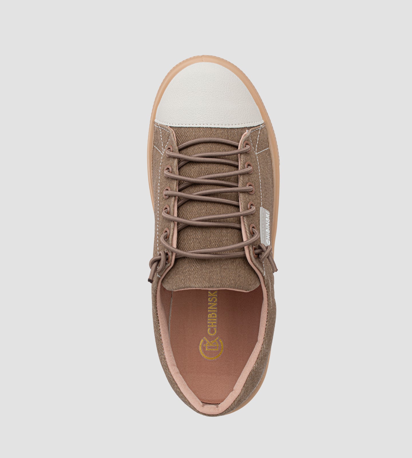 Tênis Feminino Casual Tecido Marrom