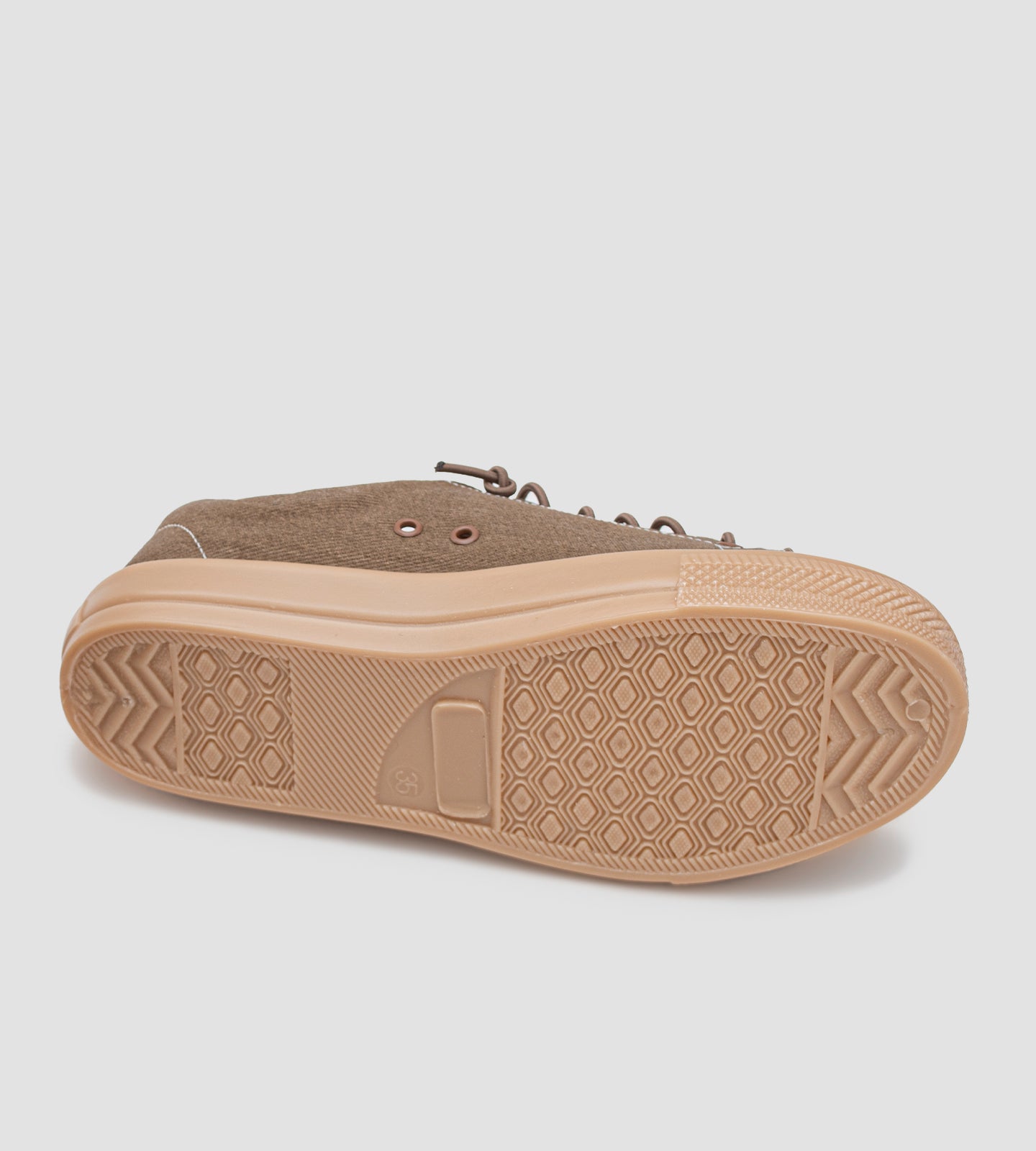 Tênis Feminino Casual Tecido Marrom