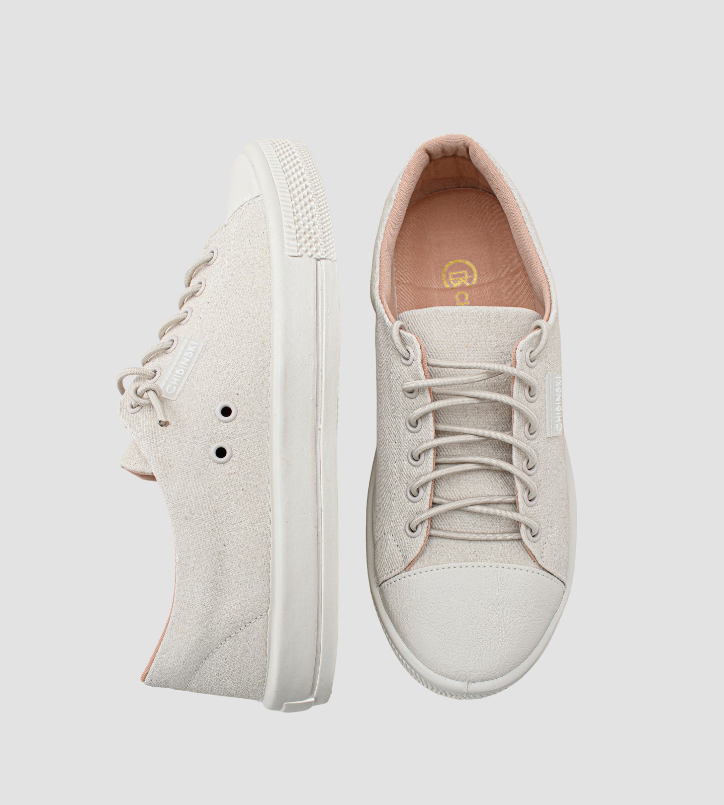 Tênis Casual Feminino Tecido Ecológico Off White
