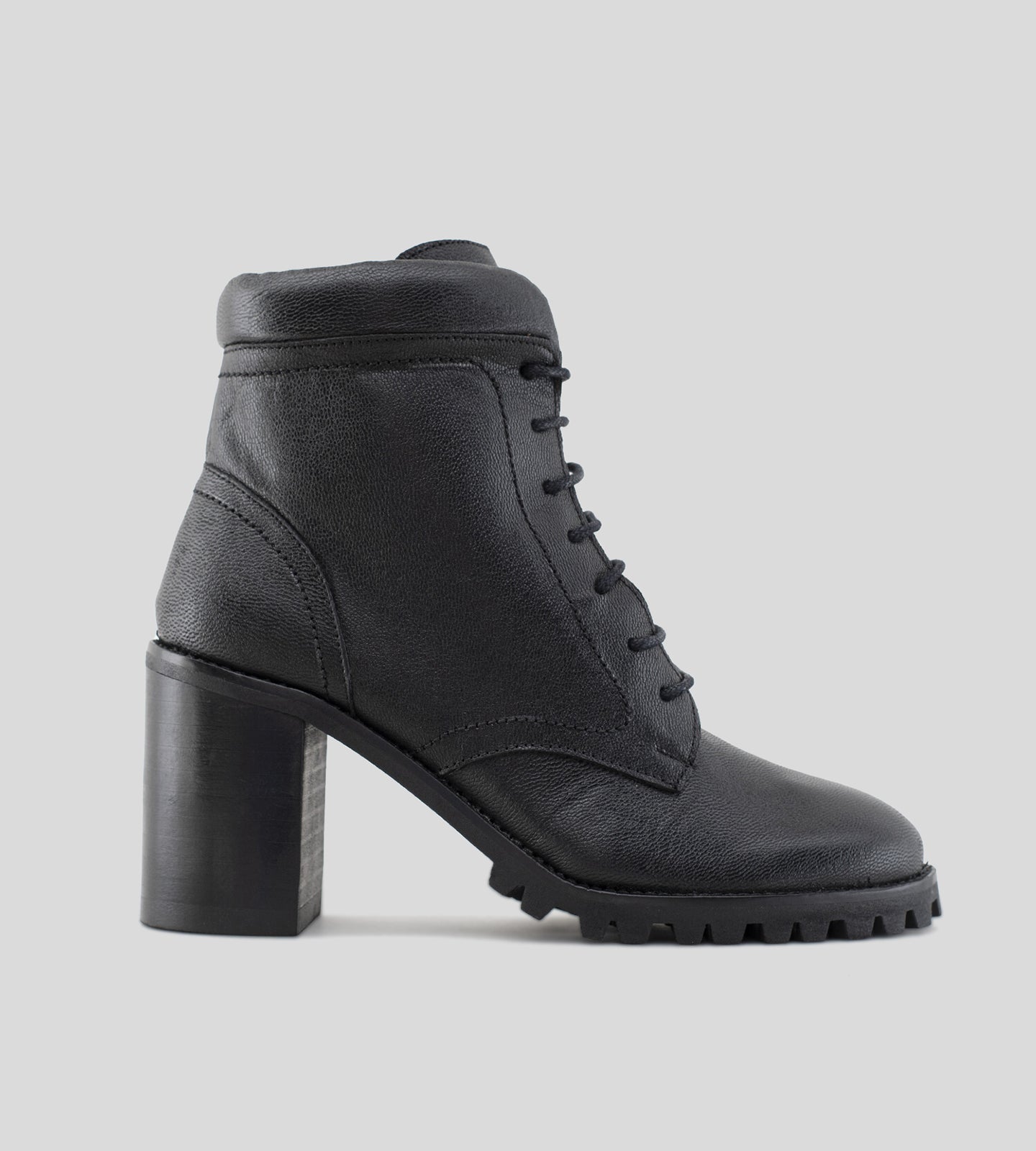 Coturno Couro Preto