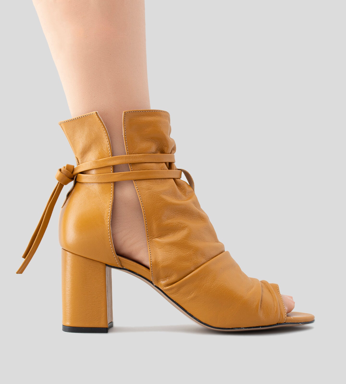 Ankle Boot Couro Caramelo