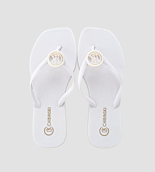 Chinelo Feminino Confortável Borracha Branco