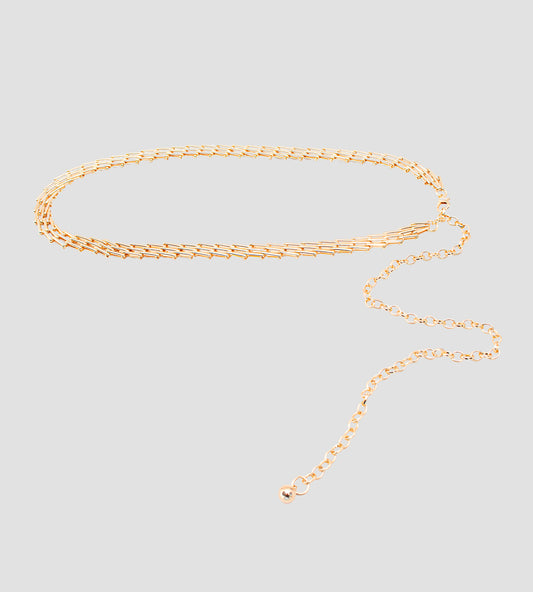 Cinto Feminino Corrente Dourado