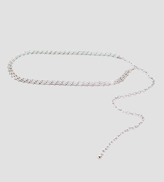 Cinto Feminino Corrente Prata