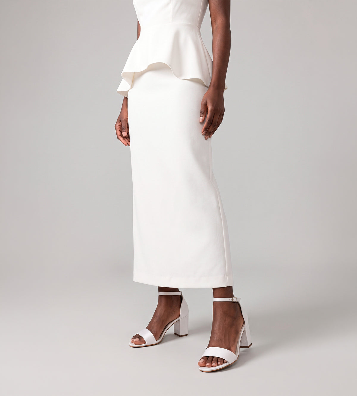 Sandália Noiva Gisele Velvet Branco