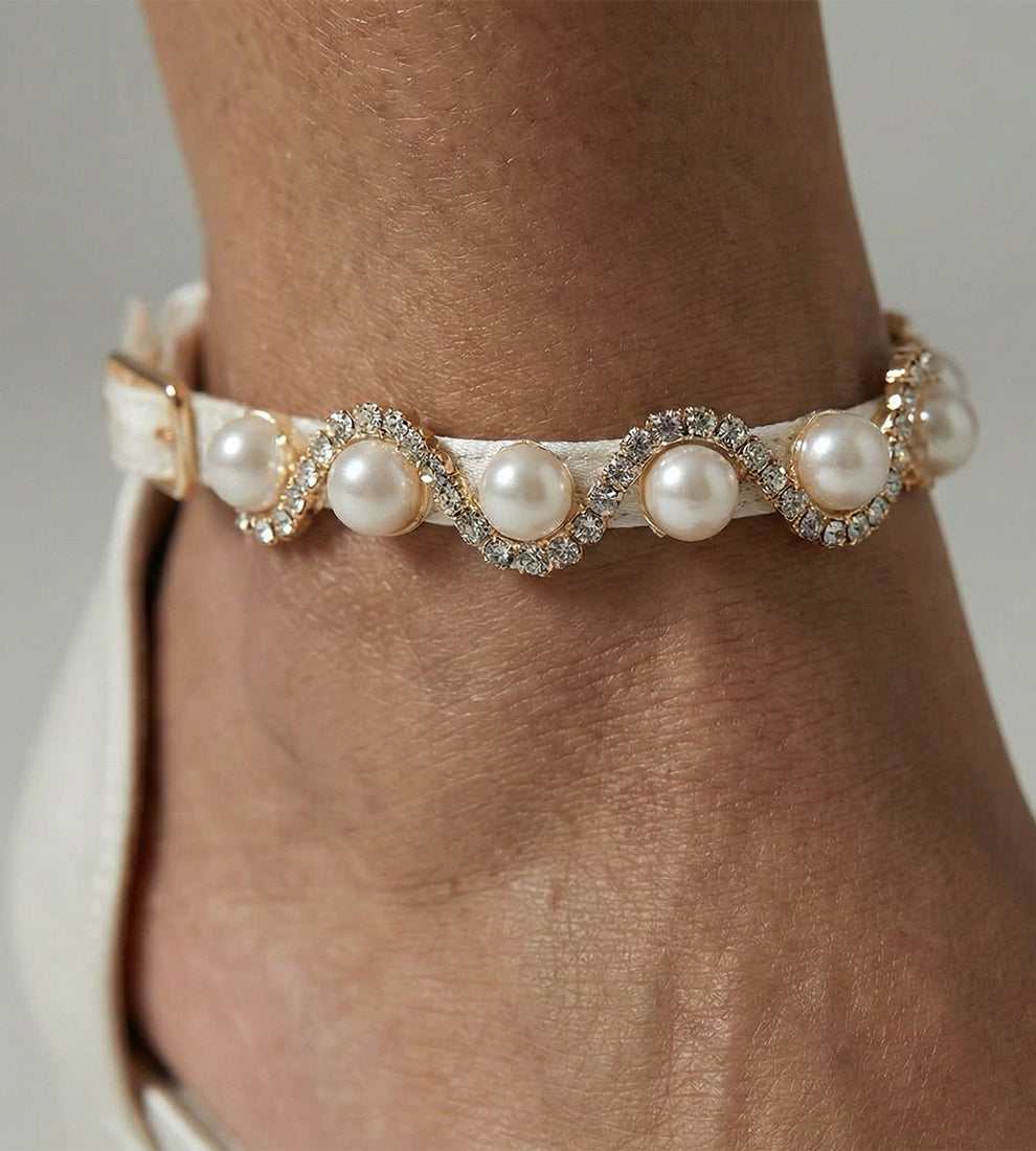 Sandália Noiva Gisele Com Pérolas Off White