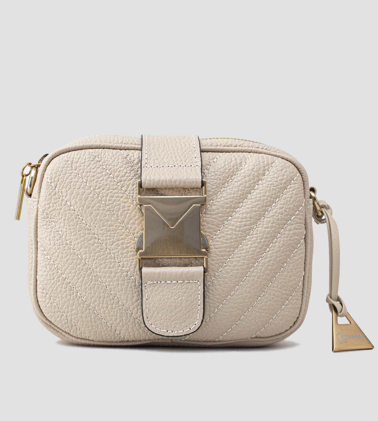 Handbag Matelassê Couro Off White