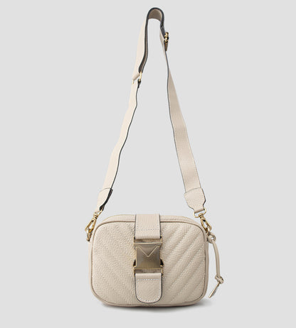 Handbag Matelassê Couro Off White