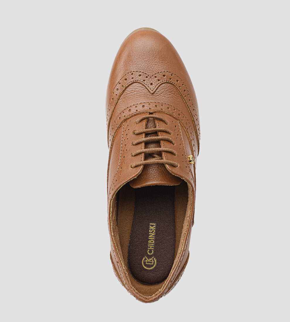 Sapato Oxford Couro Marrom