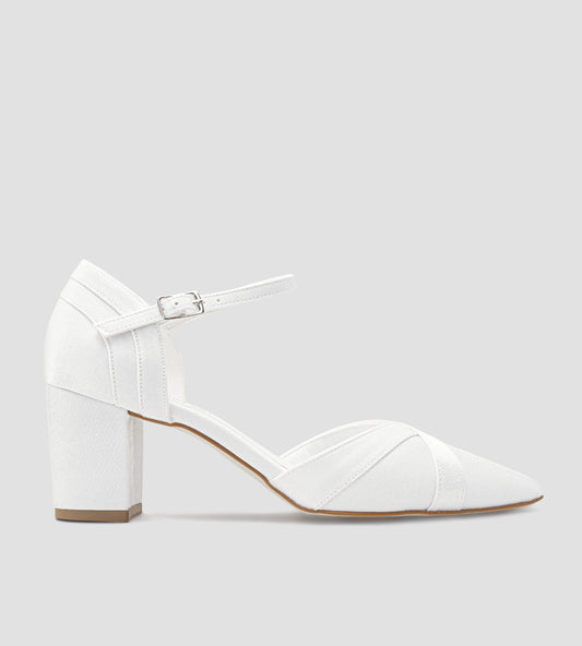 Scarpin Noiva Tecido Velvet Branco