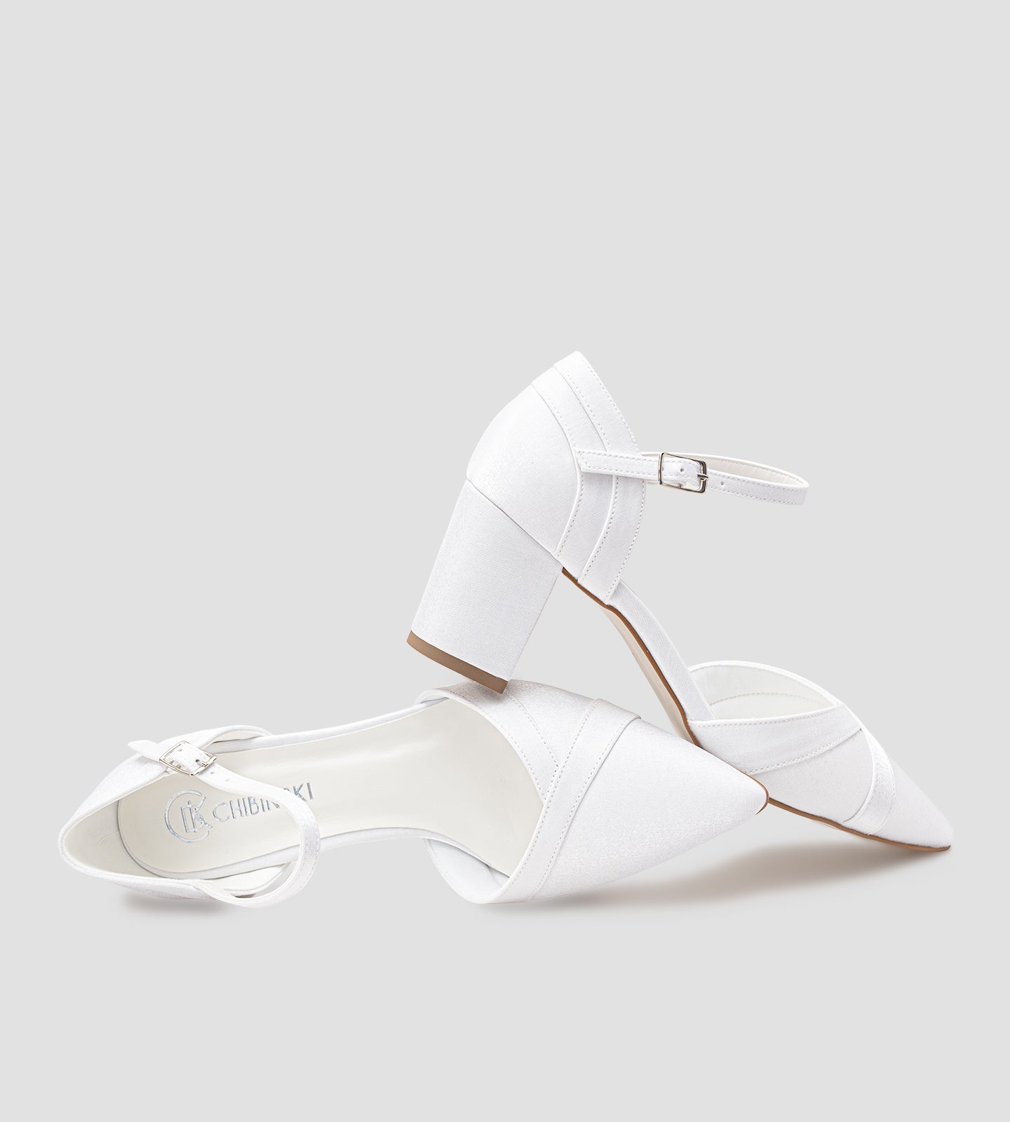 Scarpin Noiva Tecido Velvet Branco