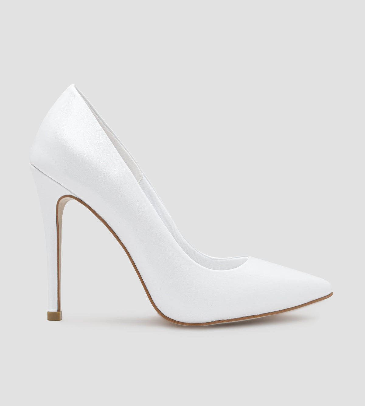 Scarpin Noiva Couro Branco Perolado