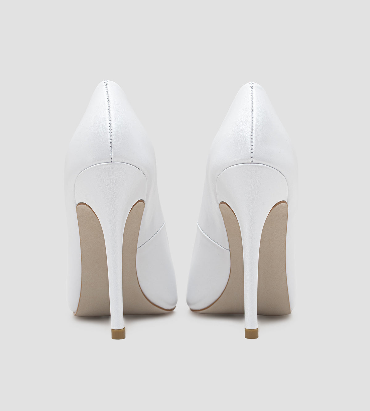 Scarpin Noiva Couro Branco Perolado