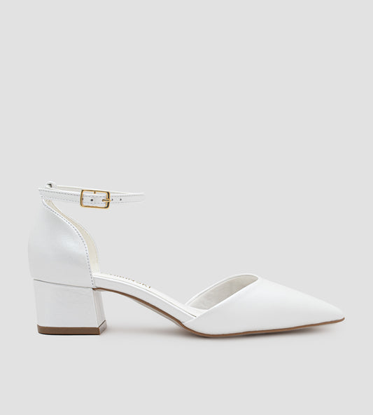Scarpin Noiva Couro Perolado Off White (nova tonalidade)