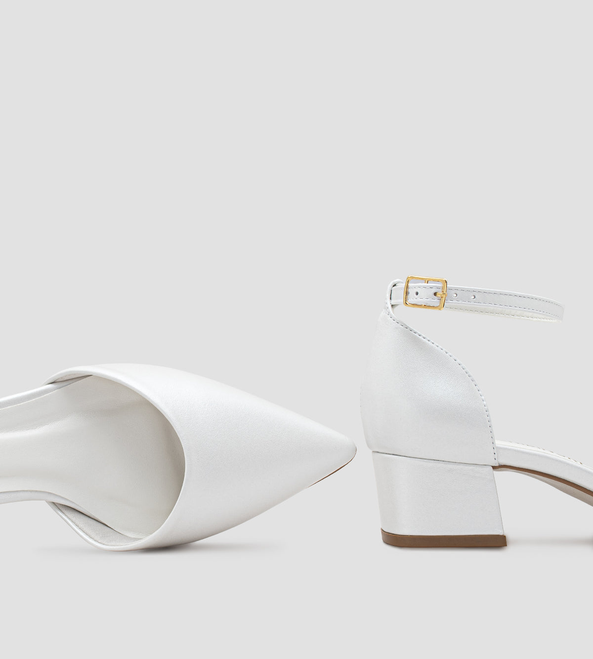 Scarpin Noiva Couro Perolado Off White (nova tonalidade)