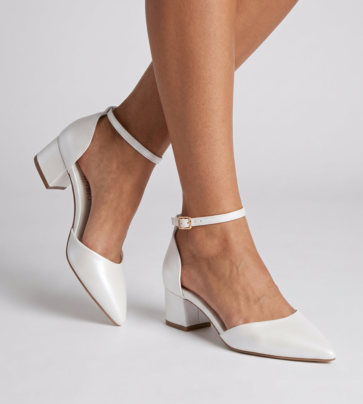 Scarpin Noiva Couro Perolado Off White (nova tonalidade)