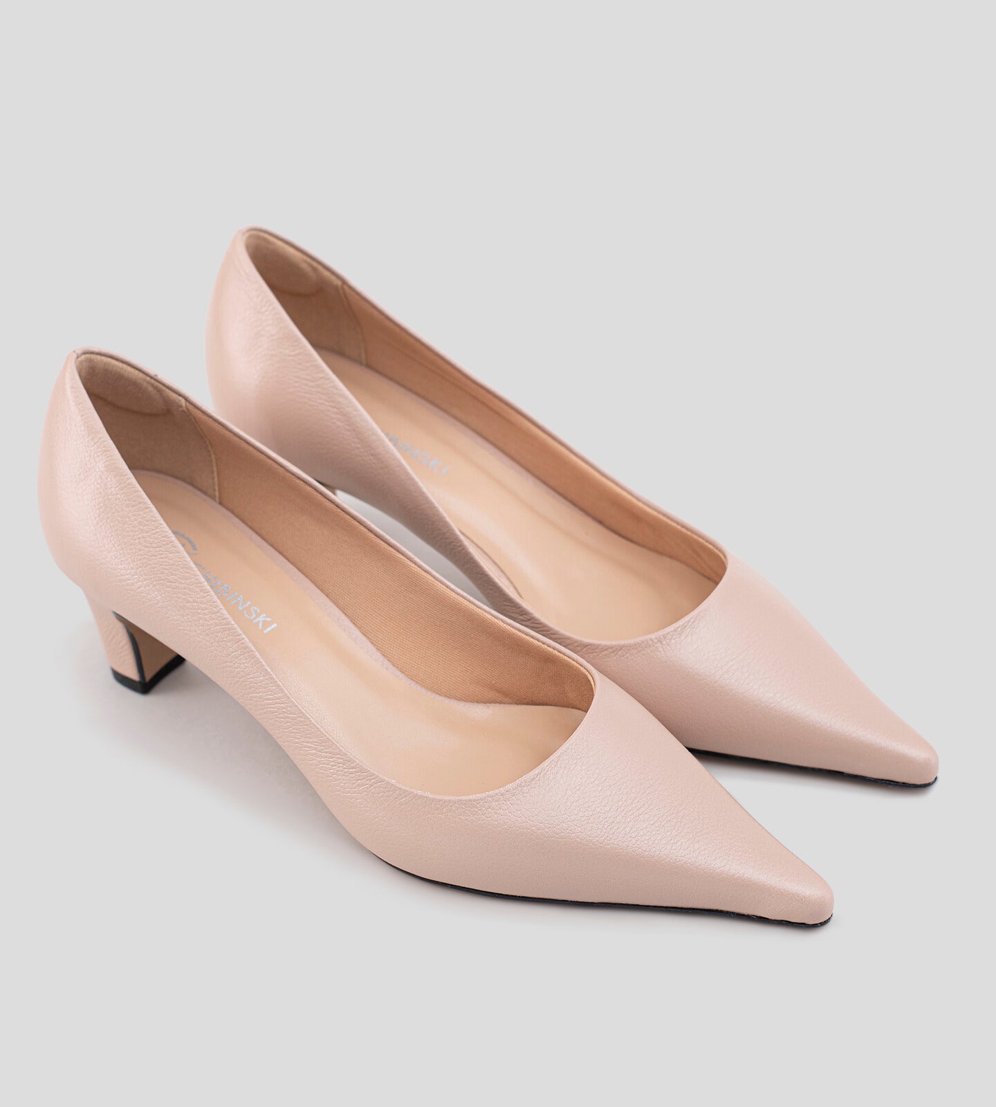 Scarpin Bico Alongado Couro Nude