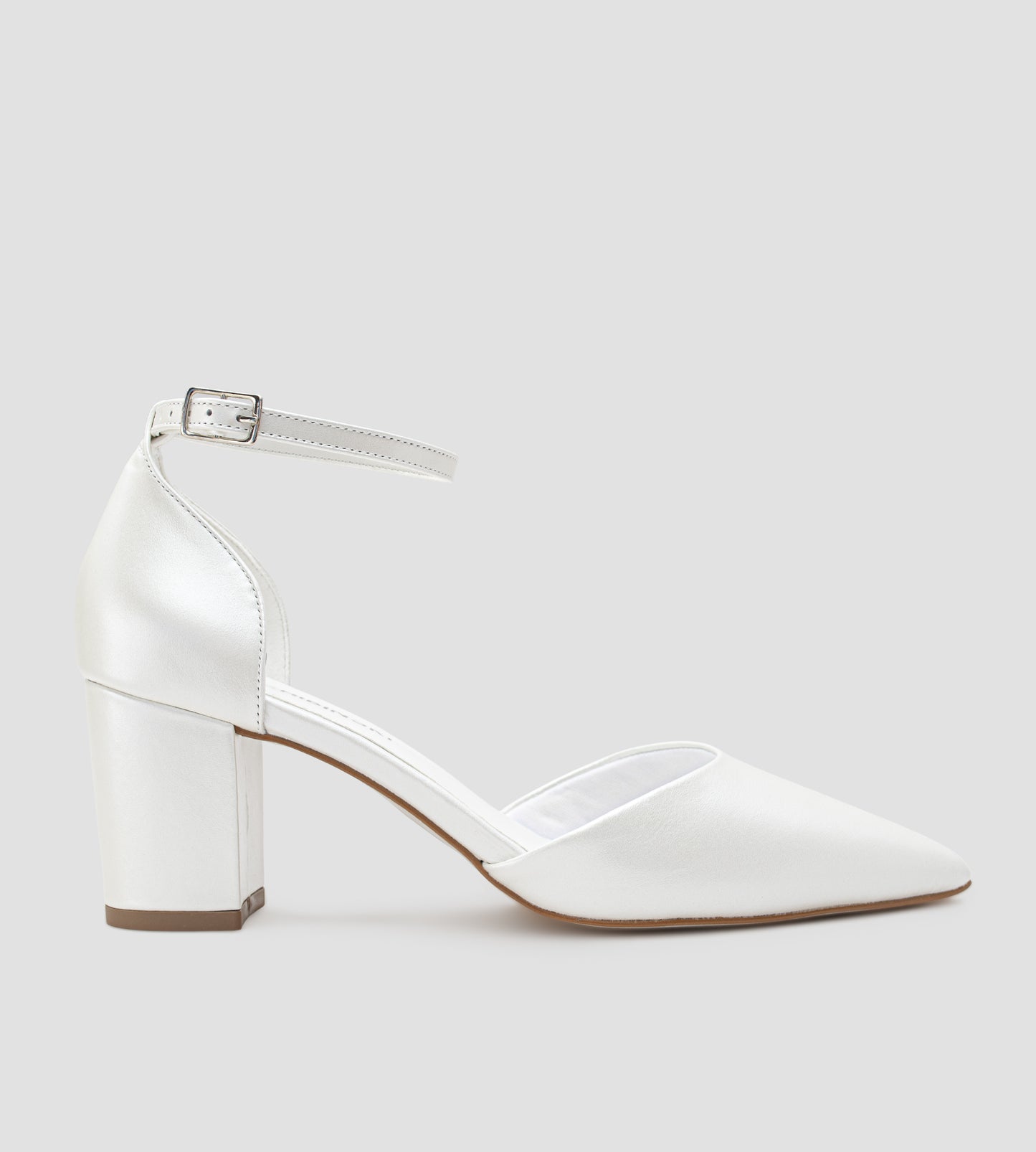 Scarpin Noiva Couro Branco Perolado