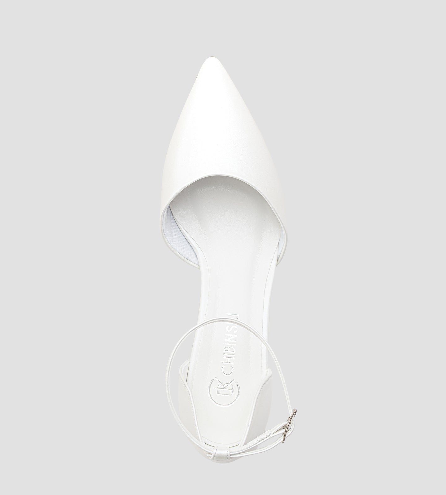 Scarpin Noiva Couro Branco Perolado