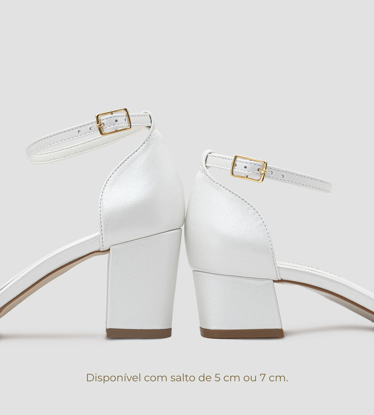 Scarpin Noiva Couro Perolado Off White Com Laço