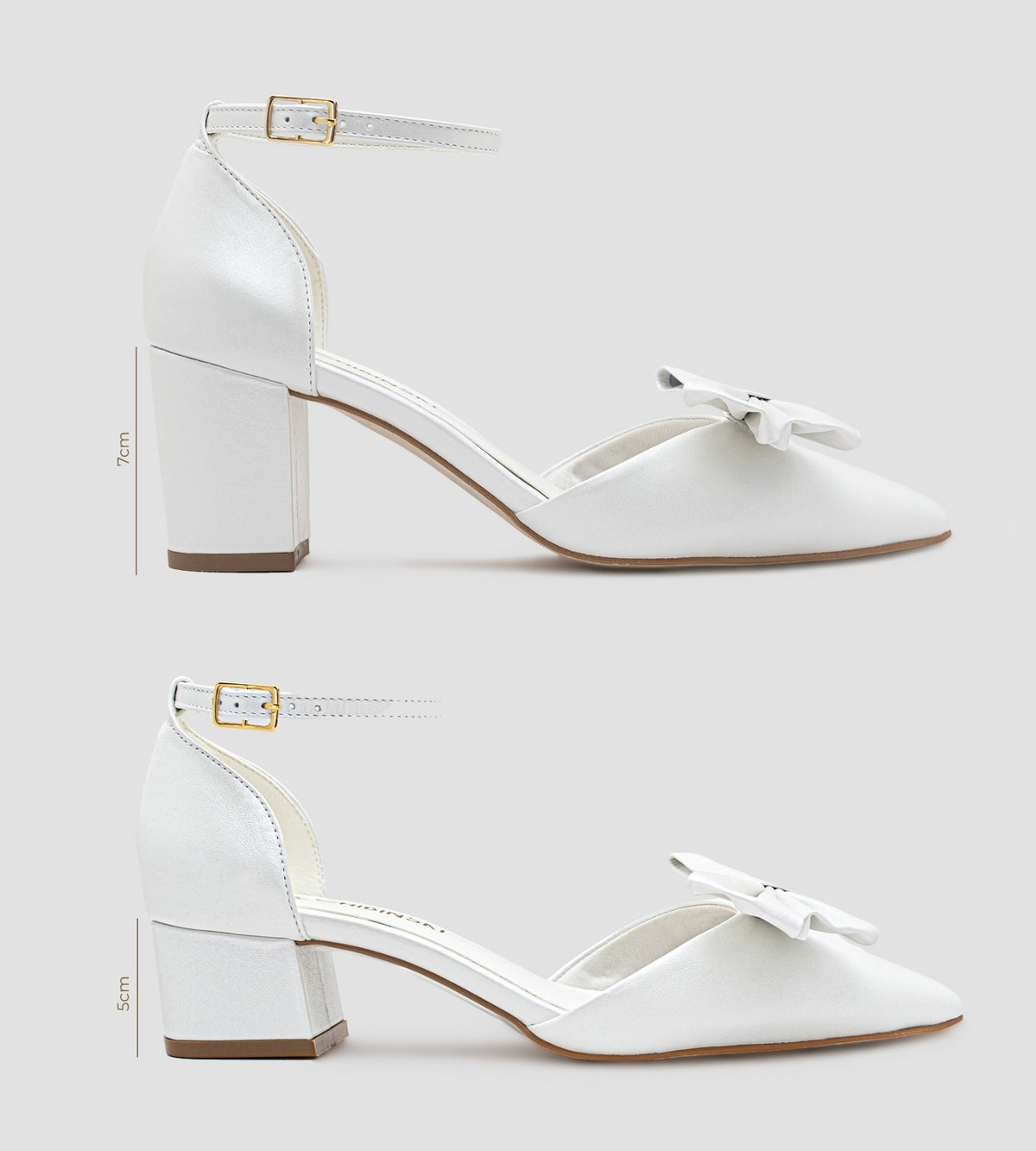 Scarpin Noiva Couro Perolado Off White Com Laço