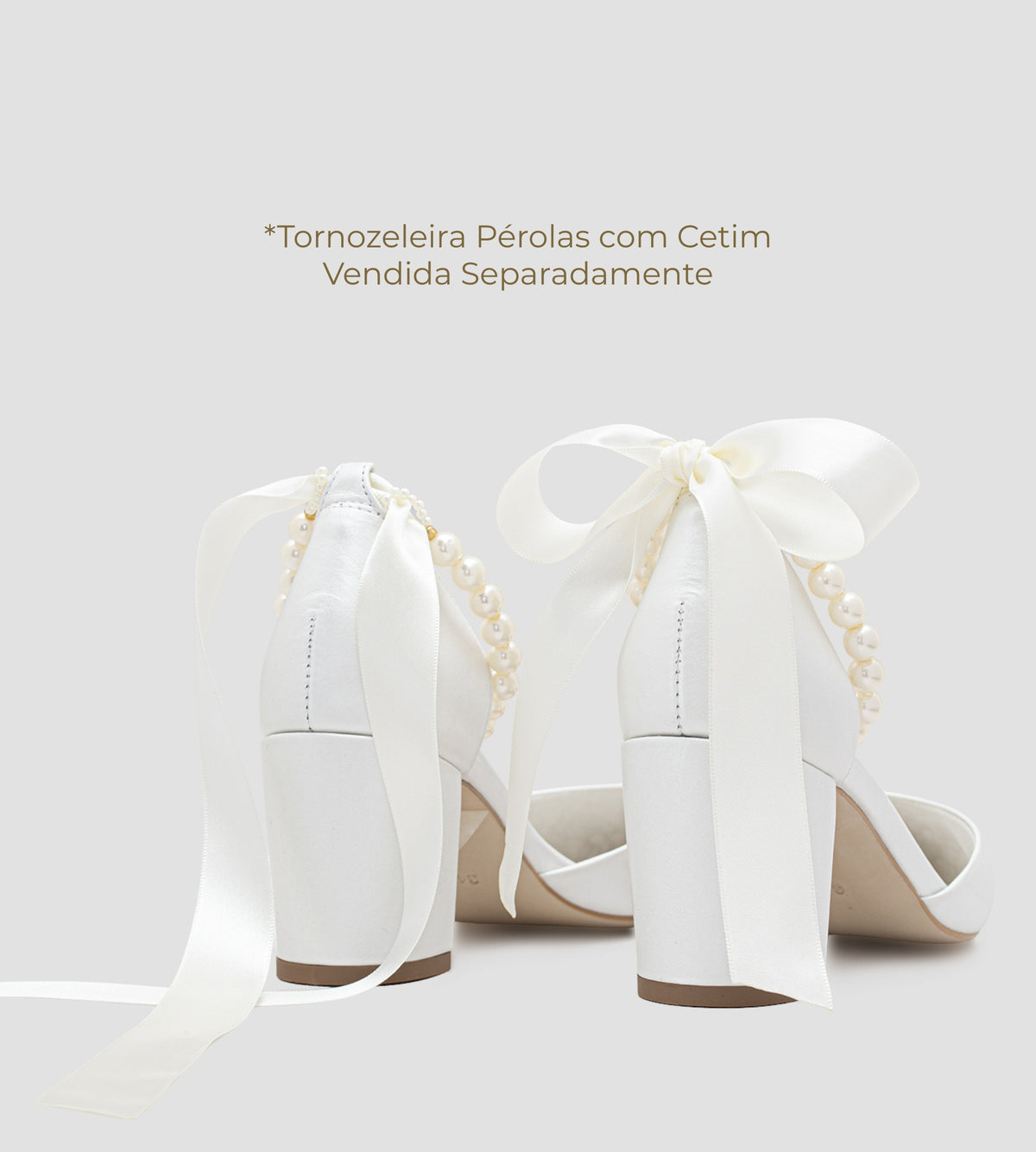 Scarpin Noiva Couro Perolado Off White