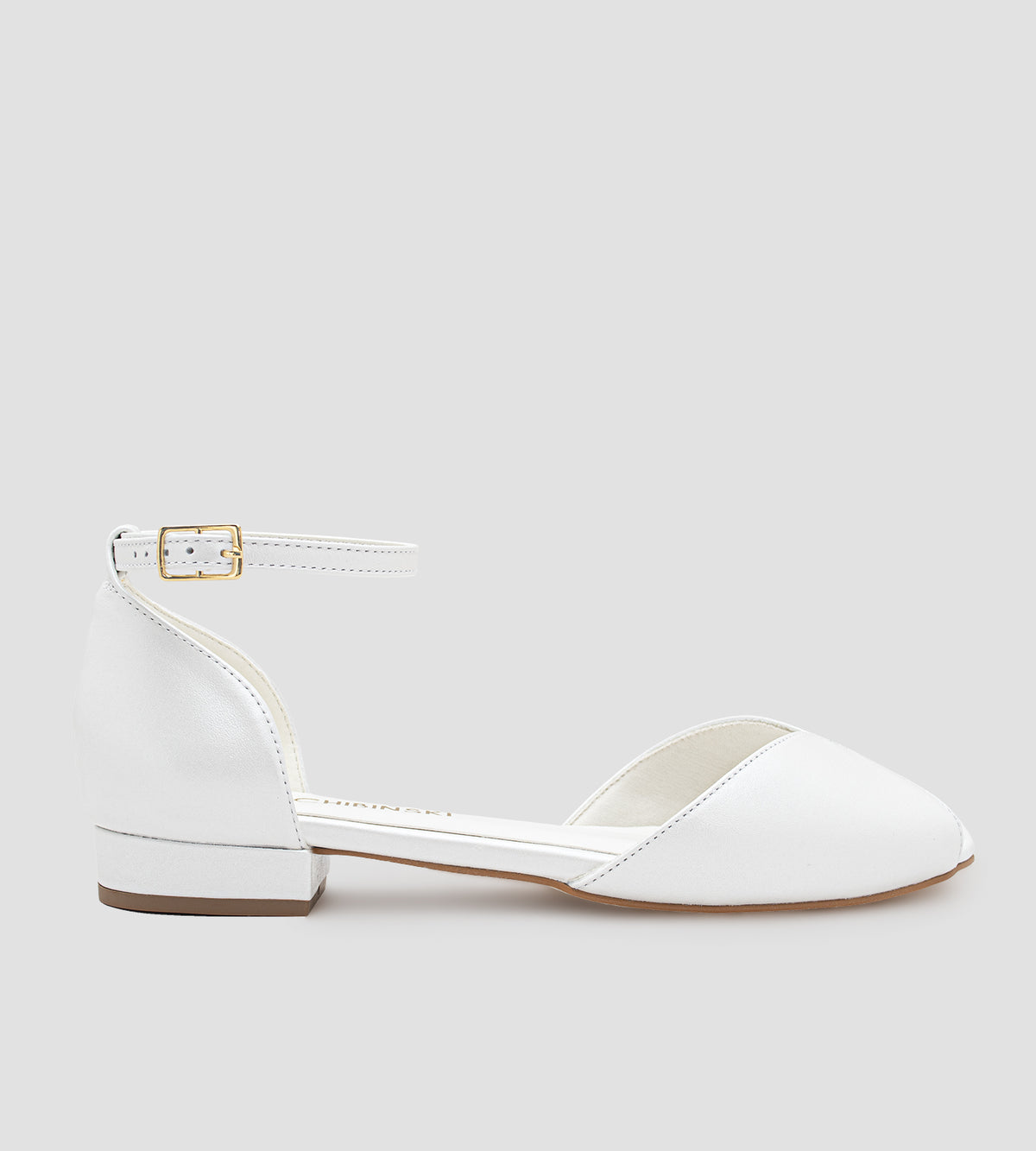 Sandália Noiva Couro Perolado Off White (nova tonalidade)