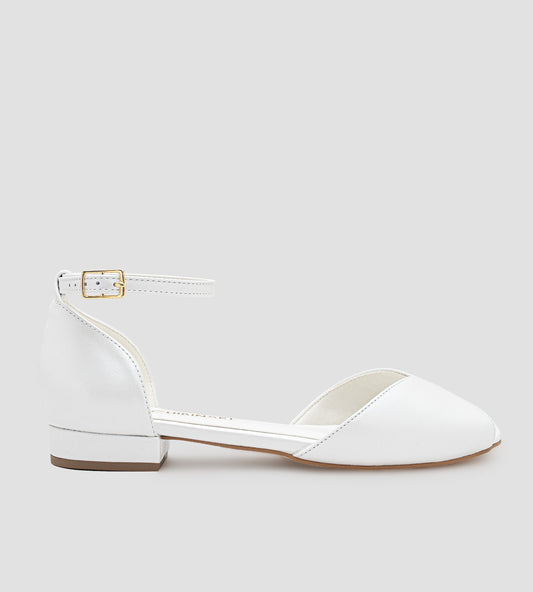 Sandália Noiva Couro Perolado Off White (nova tonalidade)
