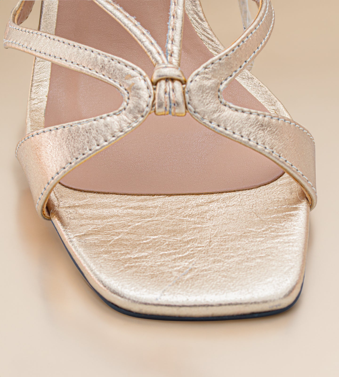 Sandália Dourada Salto Sapato Festa Salto Grosso Sandália Festa