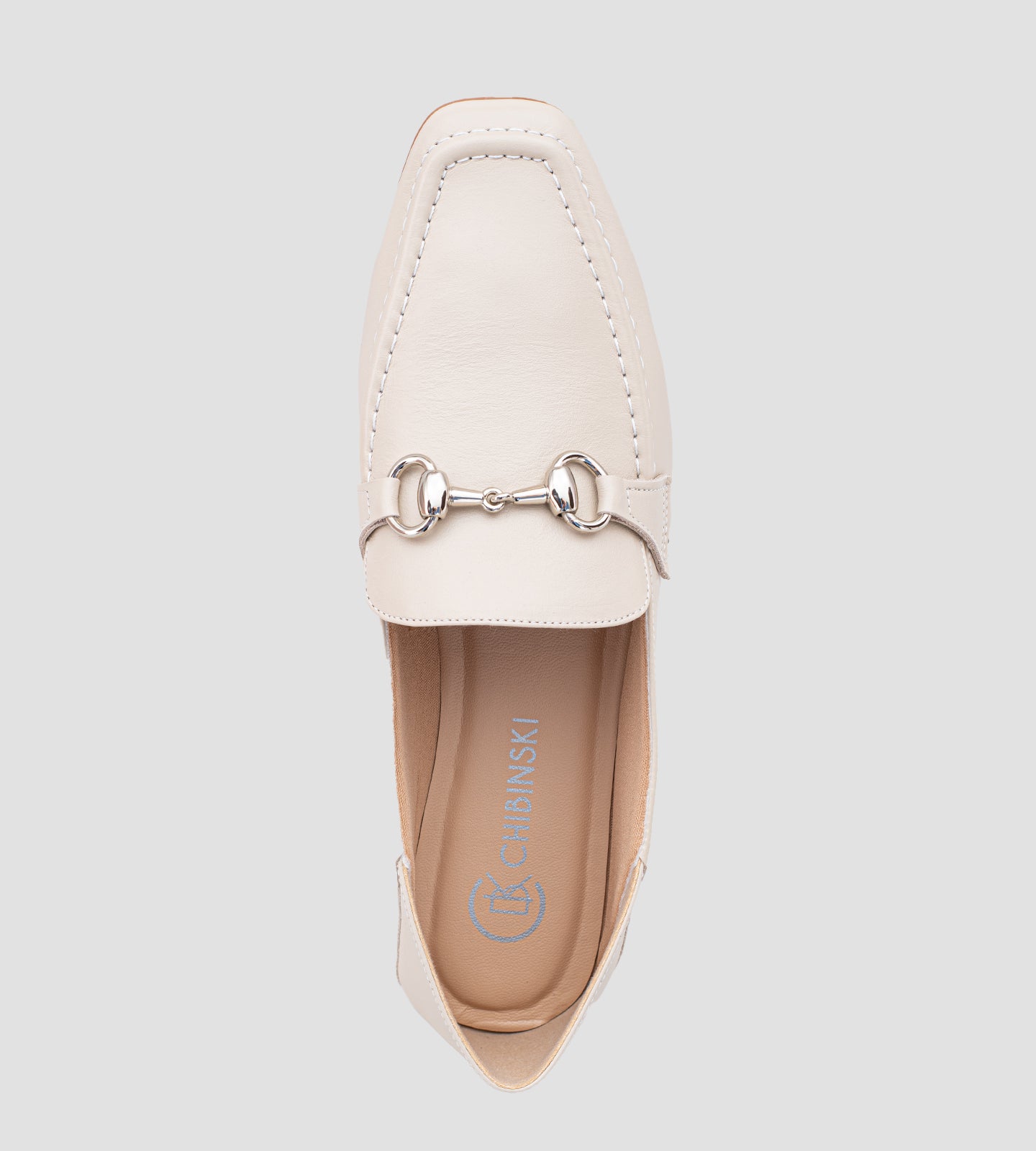 Sapato Loafer Mocassim Couro Nude