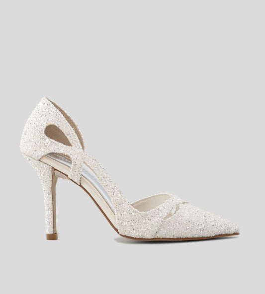 Scarpin Noiva Recorte Lateral Luma Off White