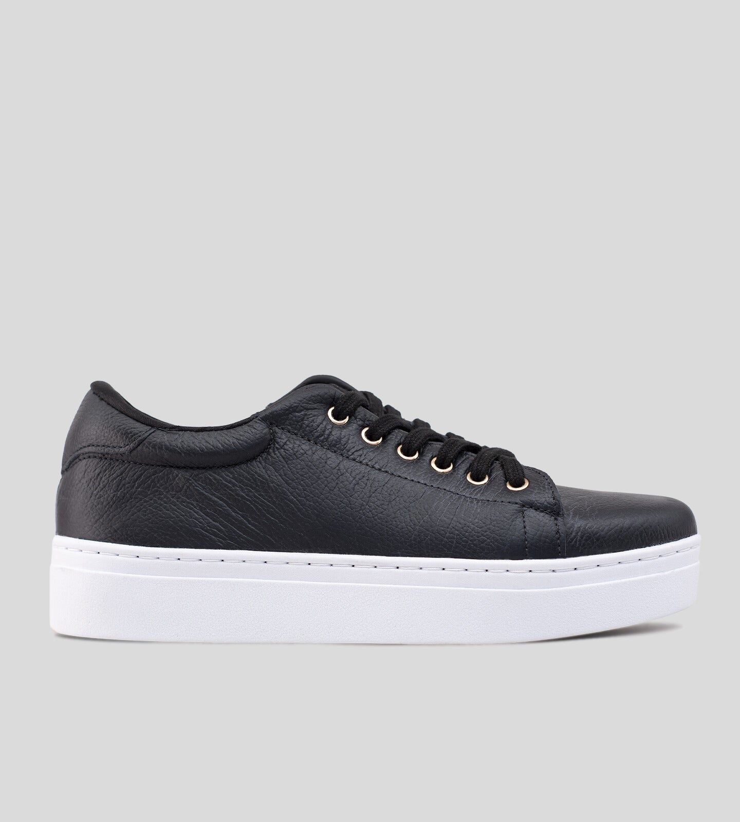 Tênis Flatform Couro Preto