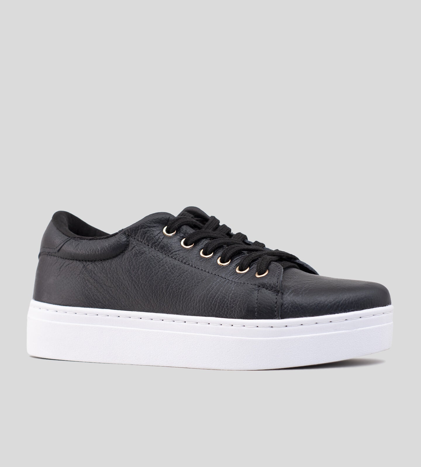 Tênis Flatform Couro Preto