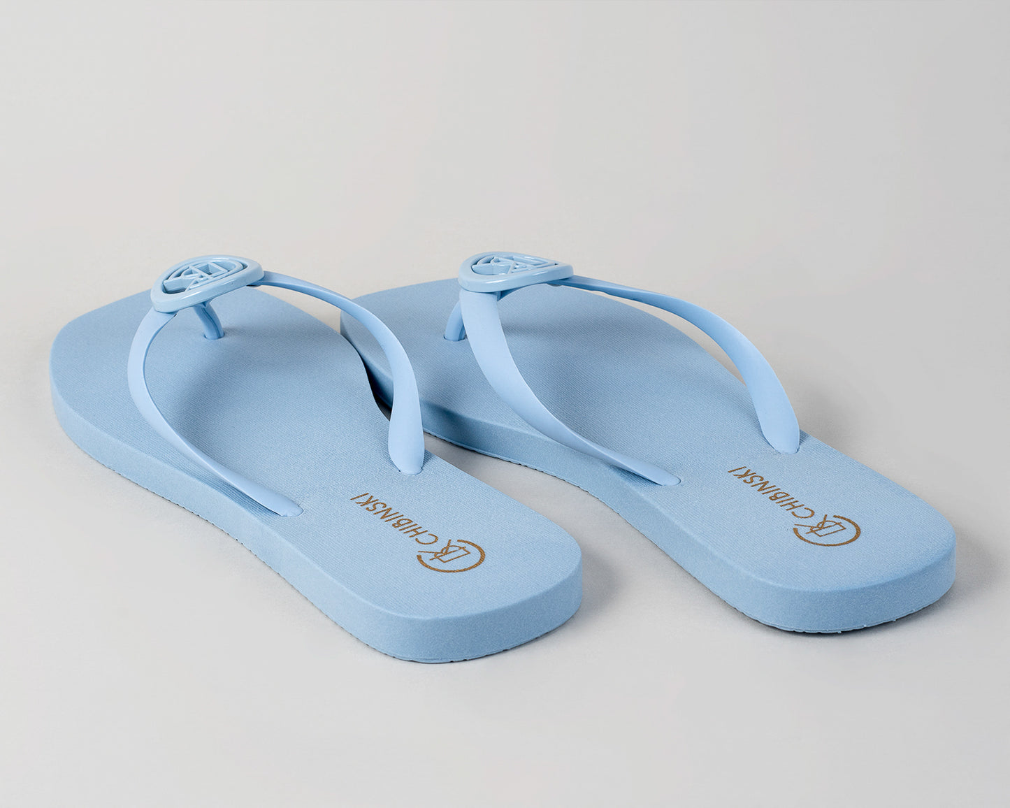 Chinelo Feminino Confortável Borracha Azul